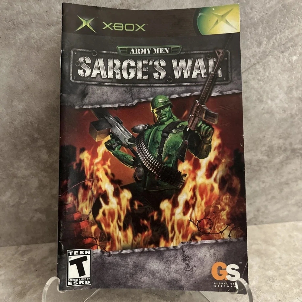 Army Men Sarge's War Microsoft XBOX Instruction Manual Only